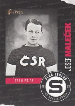 2022 Legendary Cards HC Sparta Praha 1903 Klub Legend #2 Josef Malecek Front