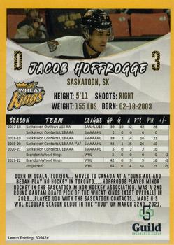 2021-22 Brandon Wheat Kings (WHL) #NNO Jacob Hoffrogge Back