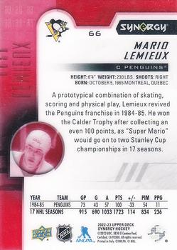 2022-23 Upper Deck Synergy - Red #66 Mario Lemieux Back