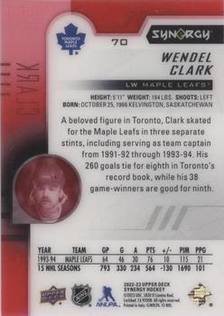 2022-23 Upper Deck Synergy - Red #70 Wendel Clark Back