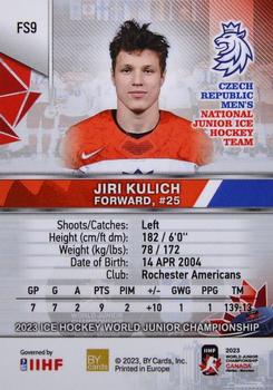 2023 BY Cards IIHF World Junior Championship - Future Stars #FS09 Jiri Kulich Back