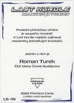 2022 Premium Cards Masked Stories - Last Hurdle #LS-49 Roman Turek Back