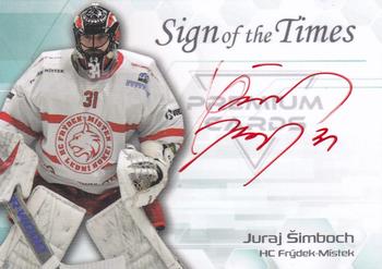 2022 Premium Cards Masked Stories - Sign of the Times Red #SOF-JUS Juraj Simboch Front