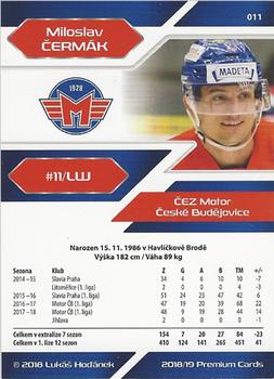 2018-19 Premium Cards CHANCE liga #011 Miloslav Cermak Back