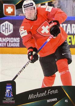 2023 AMPIR IIHF World Championship Team Switzerland #SUI05 Michael Fora Front