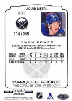 2022-23 O-Pee-Chee Platinum - Liquid Metal #201 Owen Power Back