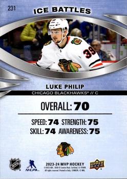2023-24 Upper Deck MVP - Ice Battles #231 Luke Philp Back