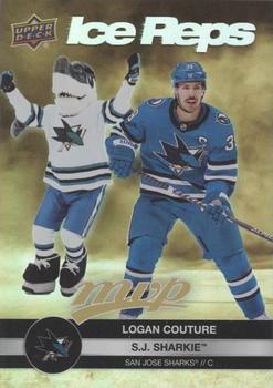 2023-24 Upper Deck MVP - Ice Reps Gold #IR-17 Logan Couture / S.J. Sharkie Front