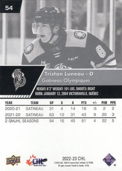 2022-23 Upper Deck CHL #54 Tristan Luneau Back