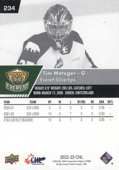 2022-23 Upper Deck CHL #234 Tim Metzger Back
