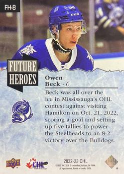 2022-23 Upper Deck CHL - Future Heroes #FH-8 Owen Beck Back