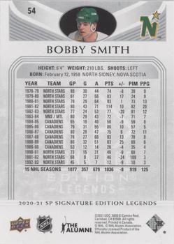2020-21 SP Signature Edition Legends - Silver Script #54 Bobby Smith Back