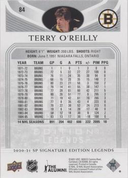 2020-21 SP Signature Edition Legends - Silver Script #84 Terry O'Reilly Back