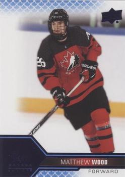 2022-23 Upper Deck Team Canada Juniors - Blue #30 Matthew Wood Front