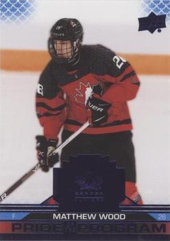 2022-23 Upper Deck Team Canada Juniors - Blue #98 Matthew Wood Front