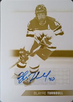 2022-23 Upper Deck Team Canada Juniors - Printing Plates Yellow #61 Blayre Turnbull Front