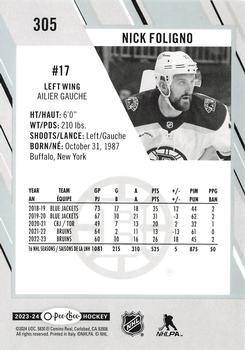 2023-24 O-Pee-Chee #305 Nick Foligno Back