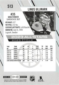 2023-24 O-Pee-Chee #513 Linus Ullmark Back