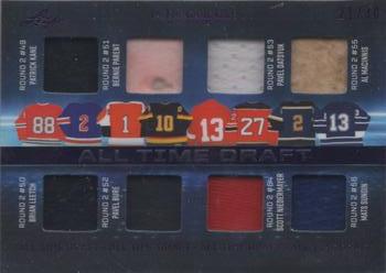 2022-23 Leaf In The Game Used - All Time Draft Relics Purple Foil #A-8 Patrick Kane / Brian Leetch / Bernie Parent / Pavel Bure / Pavel Datsyuk / Scott Niedermayer / Al MacInnis / Mats Sundin Front