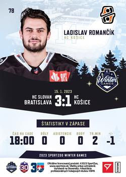 2023 SportZoo Winter Games #78 Ladislav Romancik Back