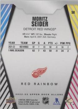 2022-23 Upper Deck Allure - Red Rainbow #58 Moritz Seider Back