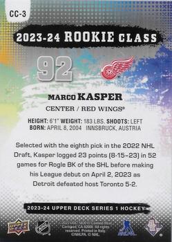 2023-24 Upper Deck - Commemorative Class #CC-3 Marco Kasper Back