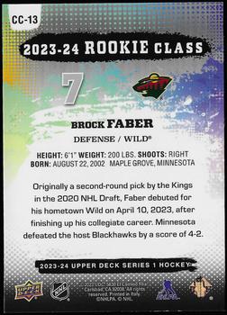 2023-24 Upper Deck - Commemorative Class #CC-13 Brock Faber Back