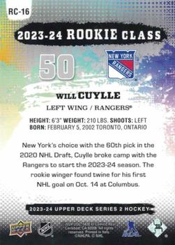 2023-24 Upper Deck - Commemorative Class #RC-16 Will Cuylle Back