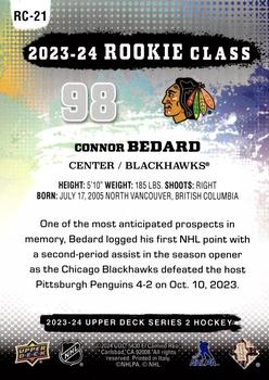 2023-24 Upper Deck - Commemorative Class #RC-21 Connor Bedard Back