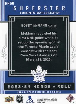 2023-24 Upper Deck - Honor Roll #HR59 Bobby McMann Back