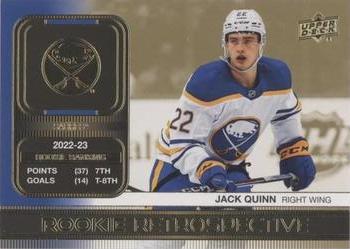 2023-24 Upper Deck - Rookie Retrospective Gold #RR-16 Jack Quinn Front
