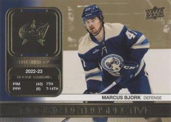 2023-24 Upper Deck - Rookie Retrospective Gold #RR-17 Marcus Bjork Front