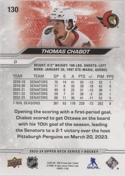 2023-24 Upper Deck - Outburst Silver #130 Thomas Chabot Back