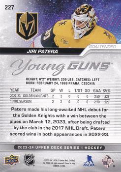 2023-24 Upper Deck - Outburst Silver #227 Jiri Patera Back