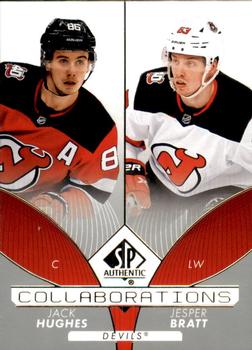 2022-23 SP Authentic - Collaborations #C-6 Jack Hughes / Jesper Bratt Front