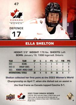 2023 Upper Deck Team Canada Juniors - Rose Gold #47 Ella Shelton Back