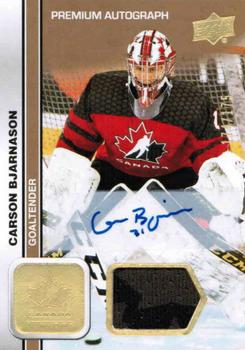 2023 Upper Deck Team Canada Juniors - Autograph Patch #39 Carson Bjarnason Front