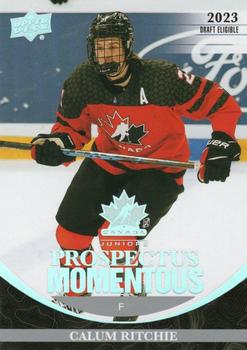 2023 Upper Deck Team Canada Juniors - Prospectus Momentous #PM-1 Calum Ritchie Front