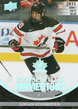 2023 Upper Deck Team Canada Juniors - Prospectus Momentous #PM-3 Logan Stankoven Front