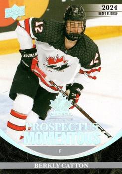 2023 Upper Deck Team Canada Juniors - Prospectus Momentous #PM-46 Berkly Catton Front