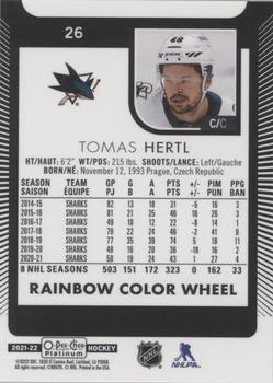 2021-22 O-Pee-Chee Platinum - Rainbow Color Wheel #26 Tomas Hertl Back