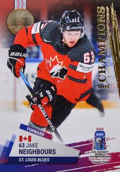 2023 BY Cards IIHF World Championship #18 Jake Neighbours Front