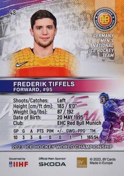 2023 BY Cards IIHF World Championship #48 Frederik Tiffels Back