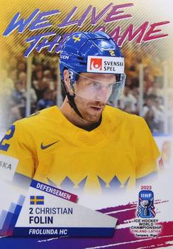 2023 BY Cards IIHF World Championship  (unlicensed) #132 Christian Folin Front