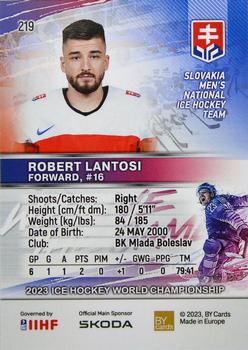 2023 BY Cards IIHF World Championship  (unlicensed) #219 Robert Lantosi Back