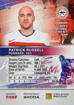2023 BY Cards IIHF World Championship #250 Patrick Russell Back