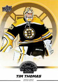 2023-24 Upper Deck Boston Bruins 100th Anniversary Box Set #5 Tim Thomas Front