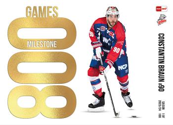 2023-24 Playercards Milestones (DEL) #DEL-MI98 Constantin Braun Front