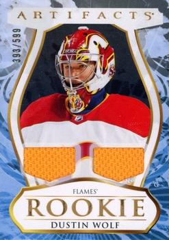2023-24 Upper Deck Artifacts - Material Gold #182 Dustin Wolf Front