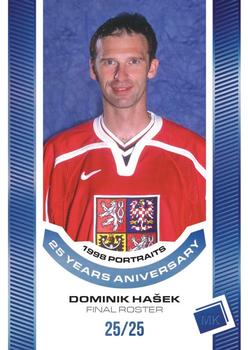 2022-23 Moje karticky Czech Ice Hockey Team - 1998 Portraits 25 Years Anniversary Blue #P-06 Dominik Hasek Front